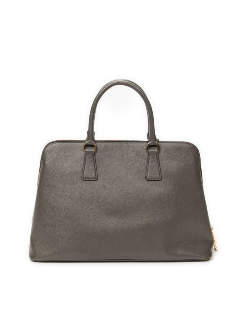 Prada Large Zip Promenade Gray Saffiano Leather Messenger - Picture 5 of 10